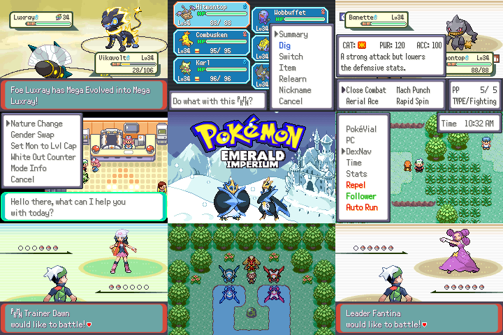 Pokemon Emerald Imperium Game Play Screenshots